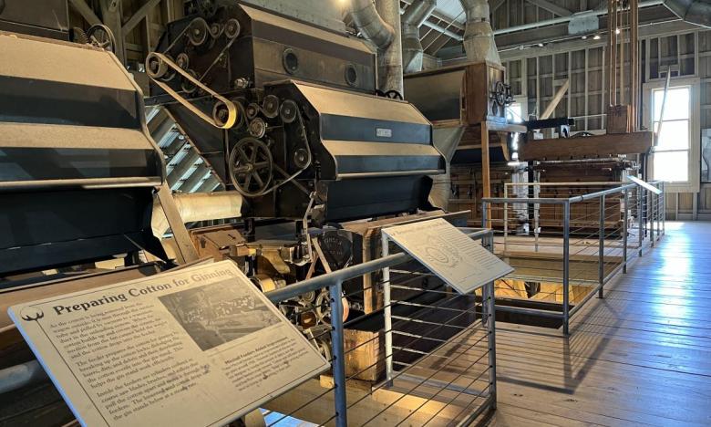 Inside the Dortch Gin Building.